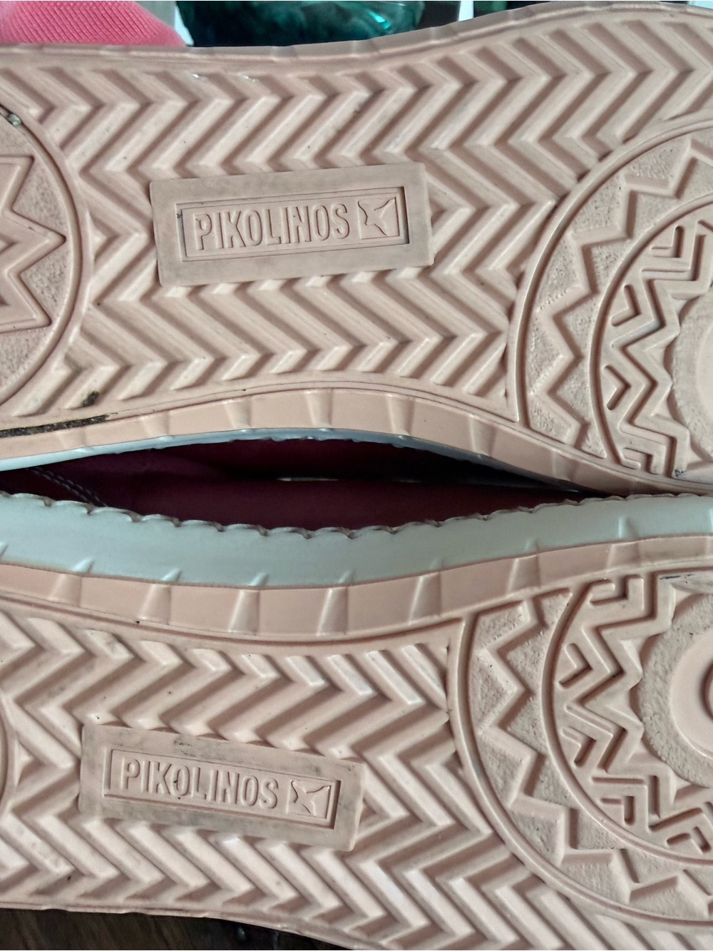 PIKOLINOS Leather Sneakers in Berry and Beige EU 37 US 7 - Picture 7 of 12